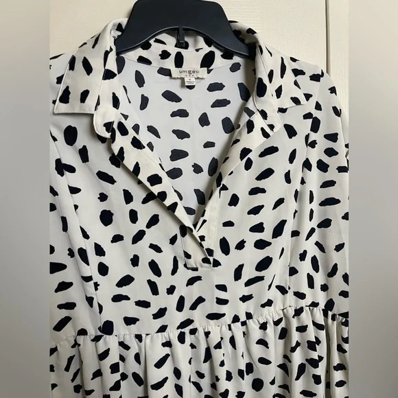 Umgee Animal Print Babydoll Mini Dress Size Medium - Picture 6 of 15